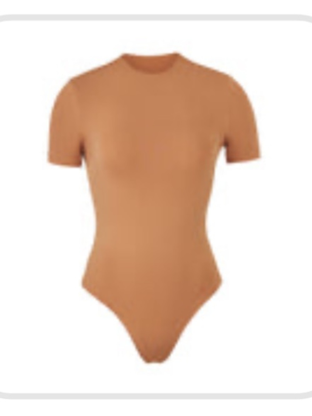 SKIMS Essential T-Shirt Bodysuit - Camel/Tan - WORN ONCE